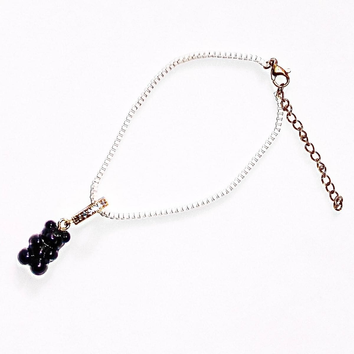 Original Gummy bear charm bracelet, black - Gummy Bear Bling