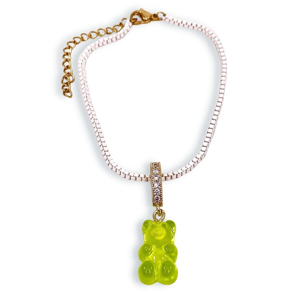 Original Gummy Bear Charm Bracelet, green - Gummy Bear Bling