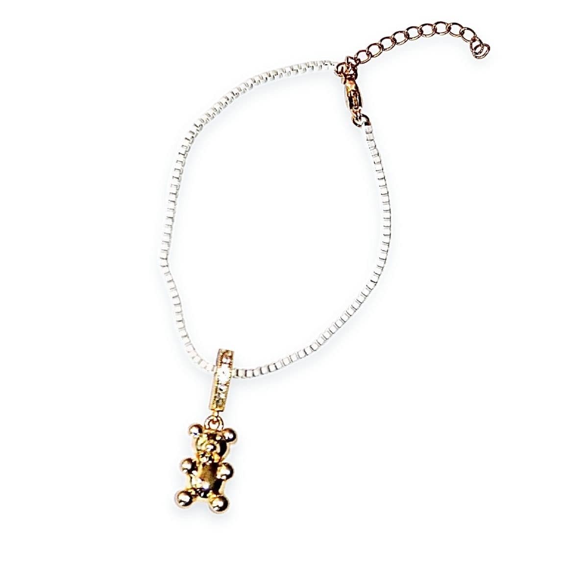 Original gummy bear charm bracelet, gold - gummy bear bling