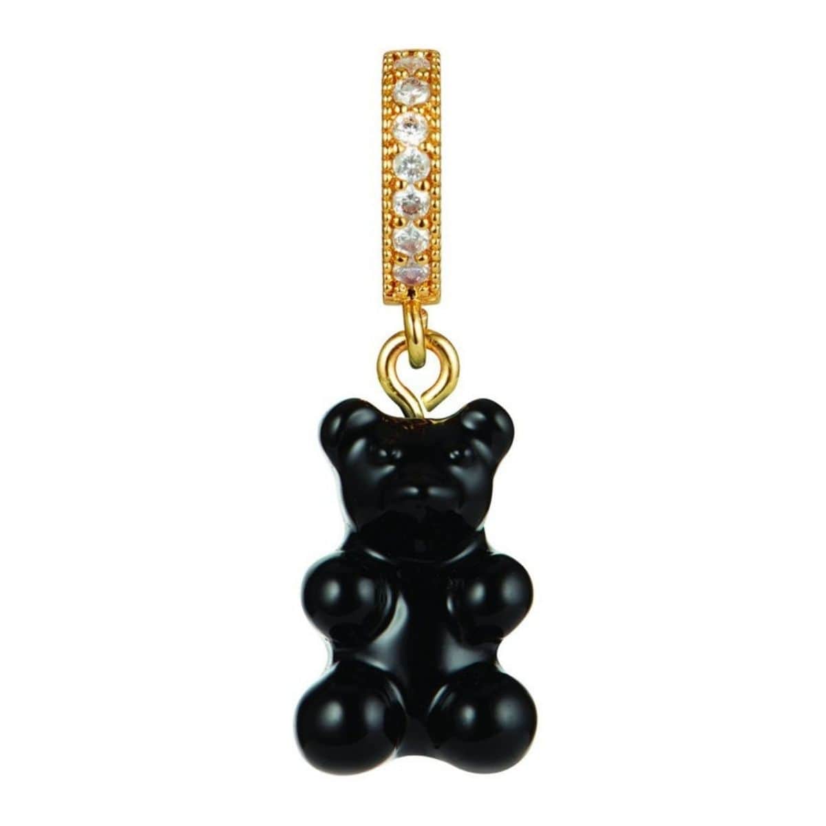 Black gummy bear pendant charm - Gummy Bear Bling
