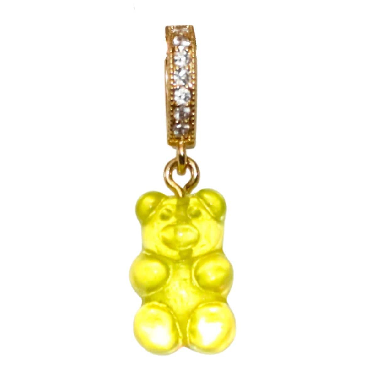 yellow gummy bear pendant charm - Gummy Bear Bling