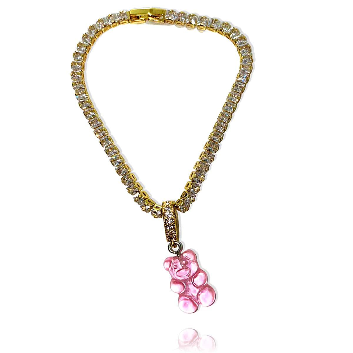 Pink Gummy Bear Bling Bracelet - Gummy Bear Bling